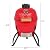 13 Inch Portable Ceramics Charcoal Grill, Multifunctional Outdoor Smoker Grill for BBQ, Camping and Picnic (Orange)