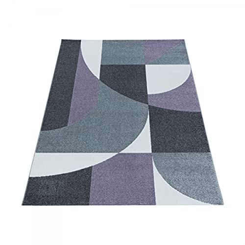 Tapis design à fermeture éclair modulable violet 80 x 150 cm lavable - 4
