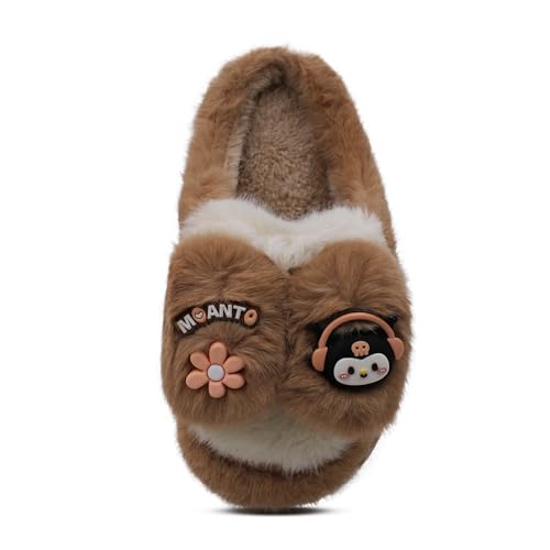 Image of VRITRAZ Women's Comfort Slip On Closed Toe Warm Winter House Clog Indoor Slipper with Cute Print and Degins