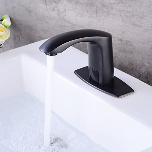 Gangang Automatic Sensor Touchless Bathroom Sink Faucet With Hole Cover Plate And Water Mixer Valve #TOP1