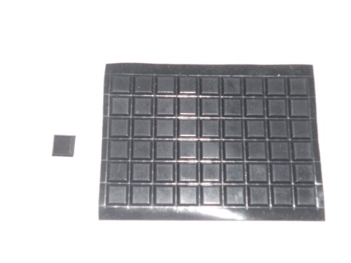 3M Bumpon SJ5008 Black Bumper/Spacer Pad - Square Shaped Bumper - 0.5 in Width x 0.12 in Height - 67370 [PRICE is per PAD]