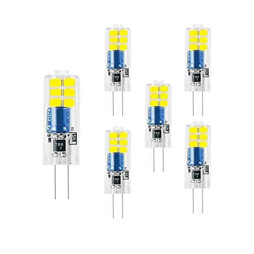 BANGSHUO G4 Bombilla LED 2W Equivalente 20W Lámpara halógena, Blanco Frío 6000K Lámpara LED G4 200LM, AC220-240V G4 sin parpadeo sin parpadeo - 6 PCS Cover