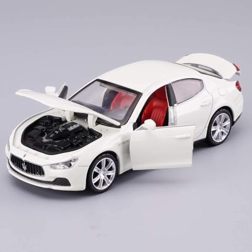Image of 1:32 Diecast Model Alloy Maseerati Quattroportee Metal Pull Back Car with Sound Light, Openable Doors | Toy Vehicles for Kids Gift (Colors as Per Stock) (Maseerati Quattropotee)