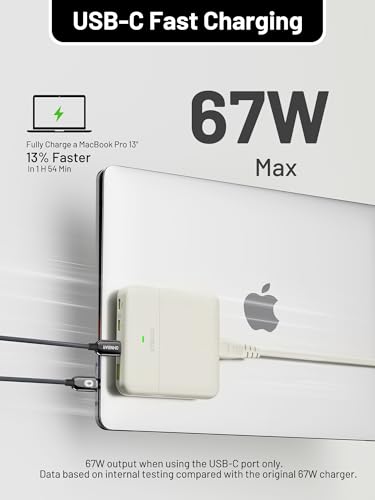 Image of USB C Charging Station Slim, 67W Max 4-Port GaN Desktop Charger