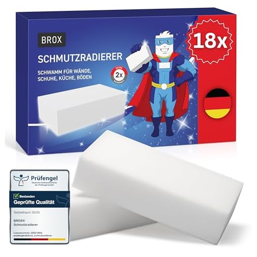Magischer Radierschwamm Schmutzradierer: 12x Praktischer Schmutzradierer Schwamm für alle Oberflächen, Reiniger Schwamm Weiss für Tapete, Boden, Möbel – Magic Melamin Schwamm – Sneaker Reiniger LIVAIA 2 Schmutzradierer Wand 18 Magic Eraser - Radierschwamm auch als Sneaker Reiniger - Robuster Magic Schwamm universell und wiederverwendbar Zauberschwamm
