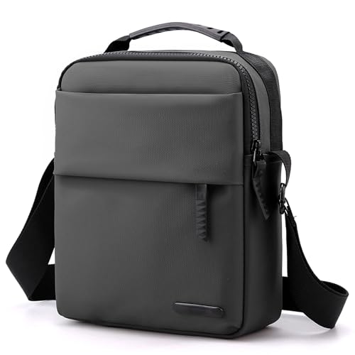 Vpoofree Bandoleras Hombre Bolso de Hombro Bolsas de Mensajero de Negocios Bolso de Mano Mariconeras para Hombres Moda Crossbody Bag Shoulder Casual (Gris Bolsos de hombro para hombre)