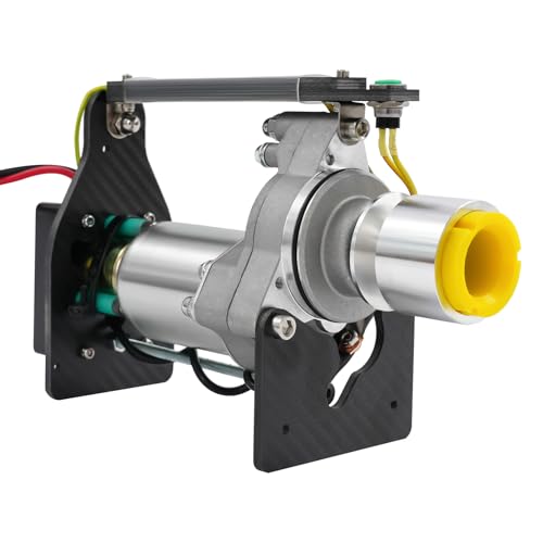 15-80cc Gasoline Engine Starter, 6:1 Gear High-Torque Carbon Fiber Starter, 12-18V 30A Power w/T-Plug, Methanol Engine Compatible, RC Model Accessory(36mm)