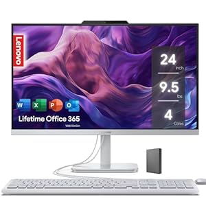 Lenovo IdeaCentre Everyday Tasks 24″ Full HD All-in-One Desktop Compu...