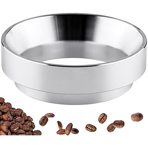 FYSL Coffee Dosing Ring 58mm Aluminum Espresso Dosing Funnel Universal Coffee Grinder Dosing Funnel, Coffee Powder Dosing Ring Funnel for Household Coffee Shop Cover