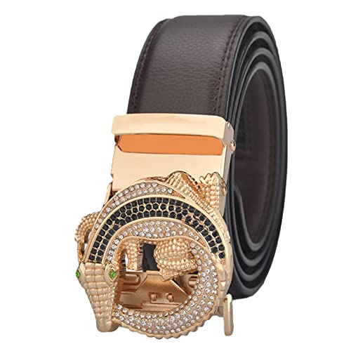 Ceinture cuir homme boucle automatique aigle pour costume et jeans de travail