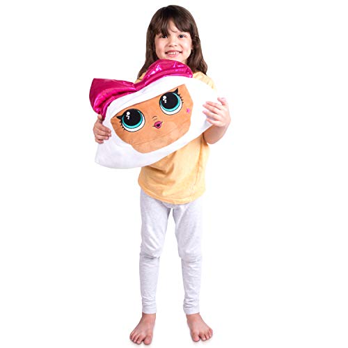 L.O.L. Surprise! Diva Character Soft Plush Cuddle Pillow, White/Pink