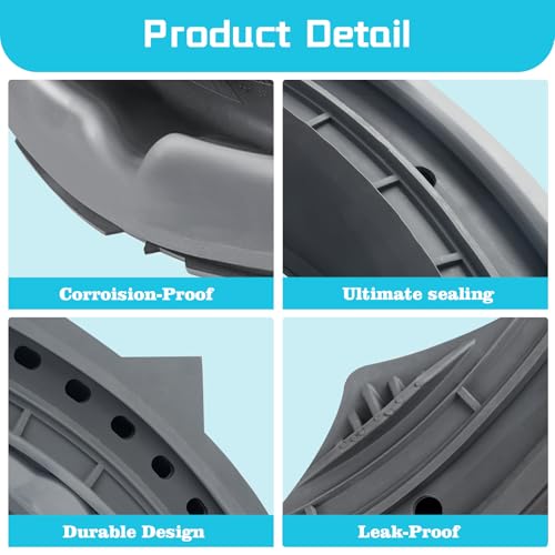 OEM W11314648 W10897390 Washer Door Boot Seal Compatible with Whirlpool Maytag Amana Inglis Washer, Replaces 4931032 AP6835703 PS12711495 EAP12711495