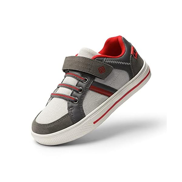 DREAM PAIRS Toddler Boys Girls Fashion Sneakers Causal Slip-On Running Shoes 151014-K Grey Red Size 9 M US Toddler