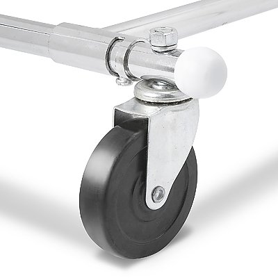 CollapsibleFolding Rolling Clothing Garment Rack Salesmans Rack