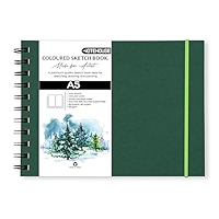OfficeTree Sketchbook A5 Spiral Bound – Portrait Format – 96 Pages 48 Sheets – Sketchbook A5 200 G – White Blank Paper – Sketchbook Watercolour – Sketchbook With Pencil