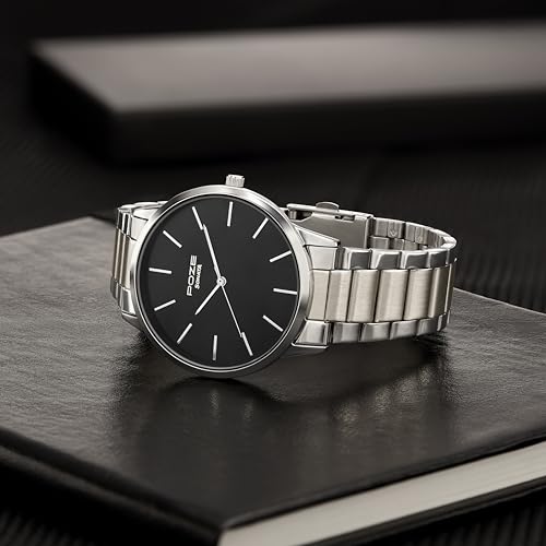 Sonata Store Sonata Poze Quartz Black Dial Silver Metal Strap Analog - Image 3