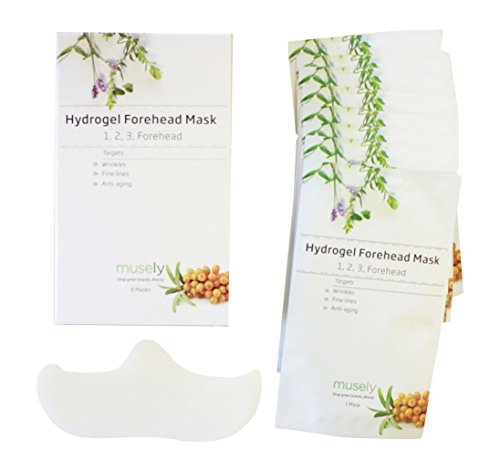 Musely Hydrogel Forehead Mask 1, 2, 3 Forehead, Box of 8