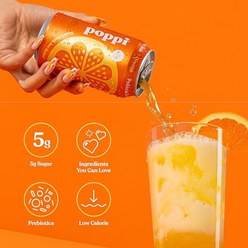 poppi Sparkling Prebiotic Poppi Soda with Apple Cider Vinegar, Sparkling Water and Fruit Juice, Game Day Variety Pack, 12 Oz, 12 Pack, Pack May Vary