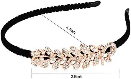 YISSION 4PCS Fancy Rhinestone Headbands for Women Girls Crystal Headband Non Slip Head Bands Fashion Hairband Vintage Wedding Hair Accessories for Women Girls