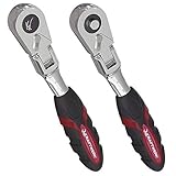 Fácil de usar KRAFTWERK 3201F - Juego 2 mini carracas reversible articuladas 1/4 pulgada