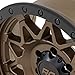 Rough Country 78 Series Aluminum Wheel - 17x8.5, 6x5.5 Bolt Pattern, +0mm Offset, Simulated Beadlock Design Bronze Wheel with Black Lip