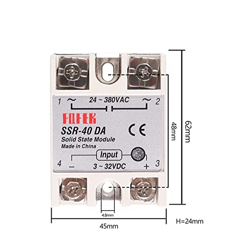 Relais statique SSR 40AA solution anti arc électrique avec refroidissement aluminium