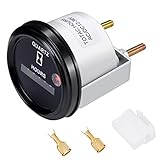 kosiwun Mechanical Round Hour Meter Engine Gauge DC AC 6V to 80V Waterproof for Truck Tractor Excava