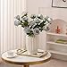 Hawesome 12PCS Artificial Silk Flowers Realistic Roses Bouquet Long Stem for Home Wedding Decoration Party (Silver, 12Pcs Flowers)