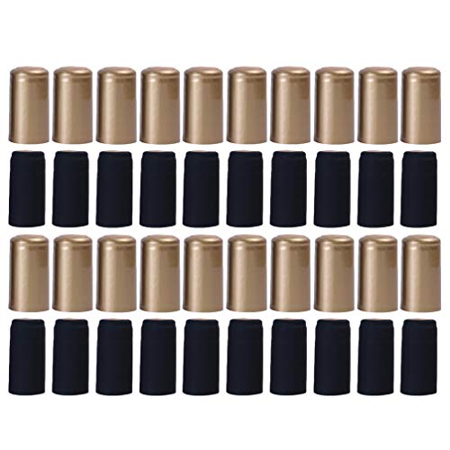 Cabilock 200pcs Wine Bottle Heat Shrink Capsules Wine Topper for Heat Shrinkable Rubber Cap Homebrew Cap
