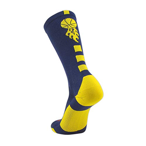 Baseline Fire Flame Basketball Logo Crew Socks by TCK