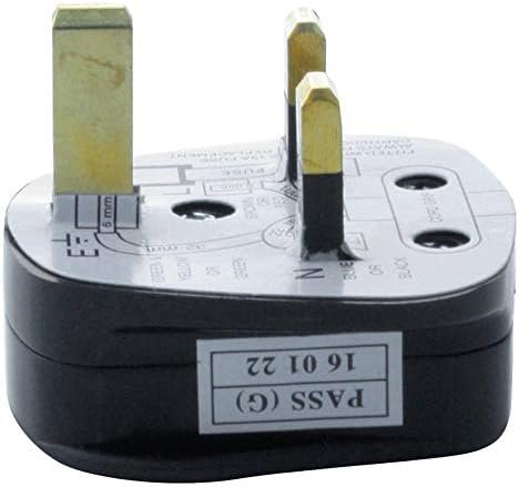 Pro Elec 9518 13A BLACK UK Mains Plug with Fuse