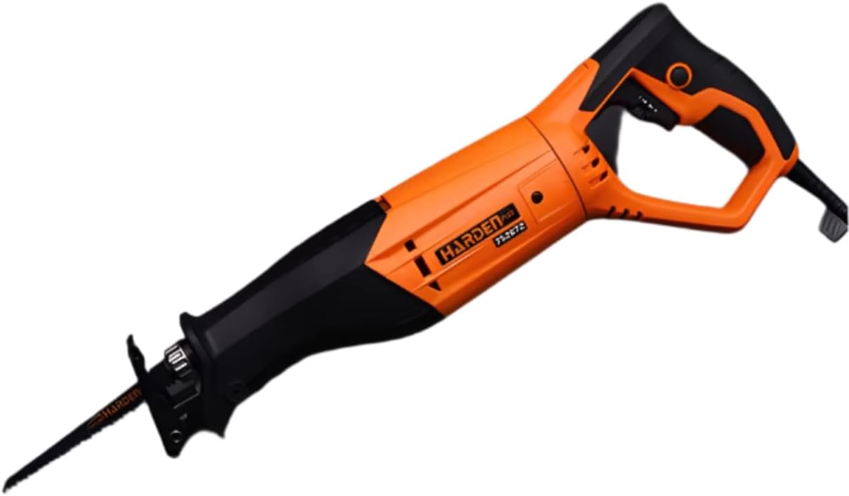 900W Reciprocating Saw 110V - Rotatable Handle, 2800 RPM, Wood Cutting Blade, FCC Approved - Includes Carbon Brushes, Saw Blade - Color Box Packaging