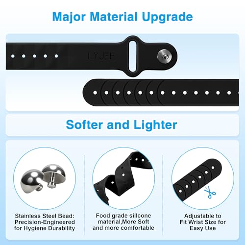 Image of Motion Sickness Bracelets for Travel: Acupressure Anti Nausea Wristband for Morning Sickness - Sea Sickness Wristbands for Car Boat Air - Nausea Bands for Motion Sickness Black /Starlight /Pink