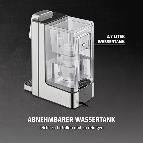 Foto von CASO HW 660 Heißwasserspender - heißes Wasser in wenigen Sekunden, spart bis zu 50% Energie gegenüber Wasserkochern, 8 Mengenausgaben, für Babynahrung geeignet, Integrierte Entkalkungserinnerung