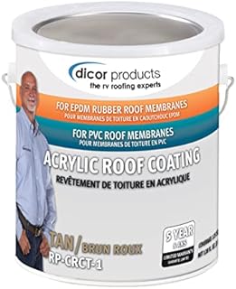 Dicor RP-CRCT-1 EPDM Roof Acrylic Coating - 1 Gallon, Tan , Orange