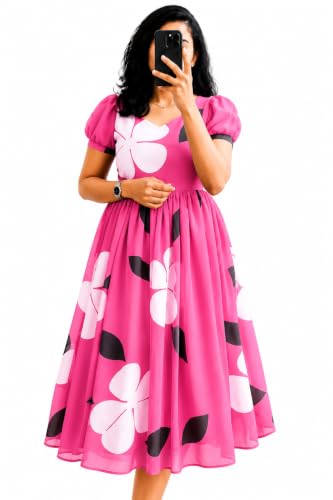 Image of Georgette Maxi Dress for Women & Girls Stylish Long Midi Dress for Casual Party & Fashion Look