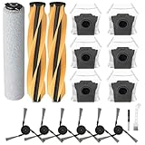 17 Pack ersatzteile für Mova Z60 Ultra Saugroboter,staubsauger roboter zubehör enthalten 2 Hauptbürsten aus Gummi, 6 Staubbeutel, 1 Wischmopp, 6 Seitenbürsten, 2 Reinigungsaufsätze