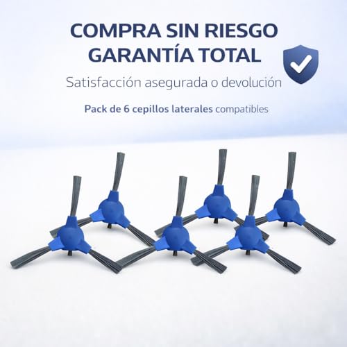 Miniatura 8 de Brush Style Kit De 6 Recambios Para Conga 1090, 1099, 1790, 1990, 2290 Ultra Y Titanium Cepillos Laterales Repuestos Compatibles Para Robots Aspiradores Cecotec Conga