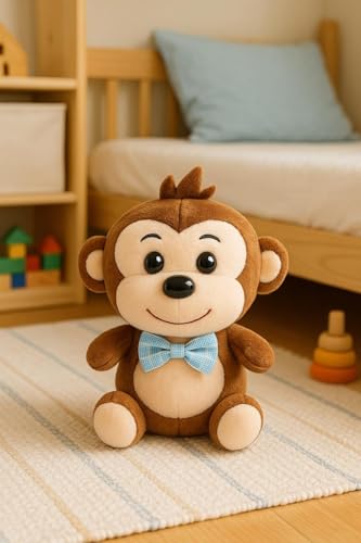 Image of SCOOBA Cute Monkey Soft Toys for Kids Babies 20cm Small (Bow Monkey Small)