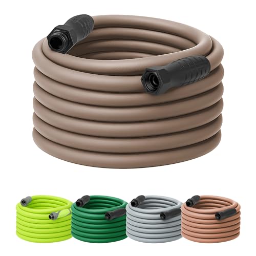 Image of Flexzilla Colors SwivelGrip Garden Hose 5 /8 in. x 75 ft., Lightweight All-Weather Water Hose, Durable and Flexible, Leak-Free Connections, Brown Mulch