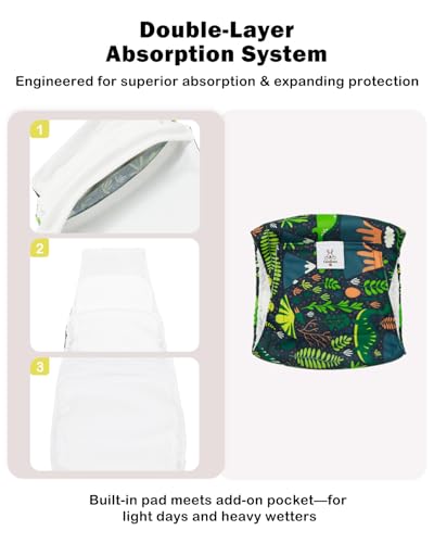 Image of CuteBone Dog Diapers Male Belly Bands 3 Pack for Male Dogs Reusable Puppy Wraps