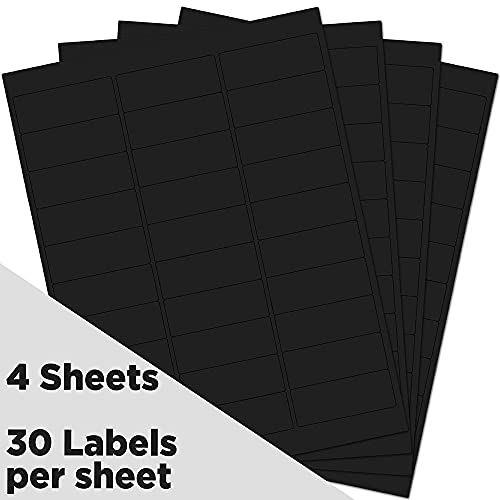 Jam Paper Return Address Labels - Standard Mailing - 1 X 2 5/8 - Black - 120 Shipping Labels/Pack #TOP1