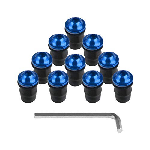 Larcele Kit de recambio para parabrisas de moto, 10 unidades, M5 x 16 mm, DFBLLX-01 (azul) Cover