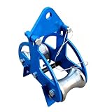 Cable Release Pulley for Industrial Construction Sites/Well/Sewer/Tunnel, Protects and Transports Cables, Steel Construction and 2 Stainless Steel Pulleys (Size : Dia 16cm/6.3in Pulley)