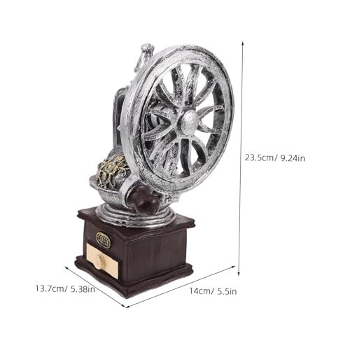 Ornement bureau machine à café et statuette résine pour table basse - 3