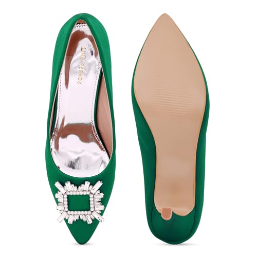 Image of Lino Perros Womens Lino Perros Crystal Broach Pumps Heeled Sandal