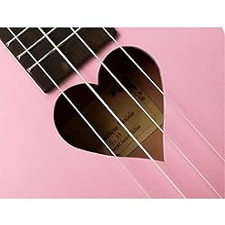 Ukulélé de couleur rose, instrument de guitare hawaïenne, petit 58,4 cm, ukulélé pour débutants, adultes, enfants… – Image 3