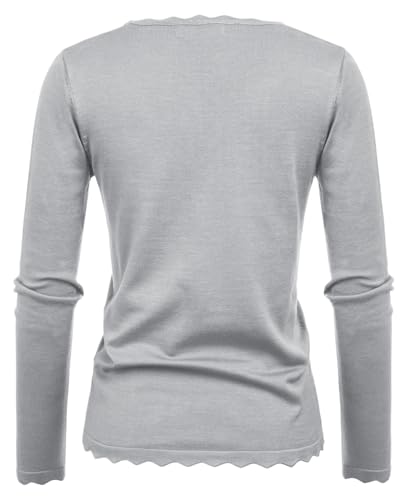 Image of GRACE KARIN Women's High Stretchy Long Sleeve Pullover Sweater Blouse Top