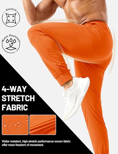 TACVASEN Men's Lightweight Athletic Joggers with Zipper Pockets Quick Dry Track Pants for Men Gym Sweatpants Workout Golf4