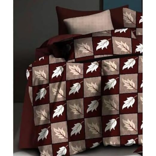 Image of NewUnique Double Bedsheet with Two Pillow Cover King Size Couple Print
